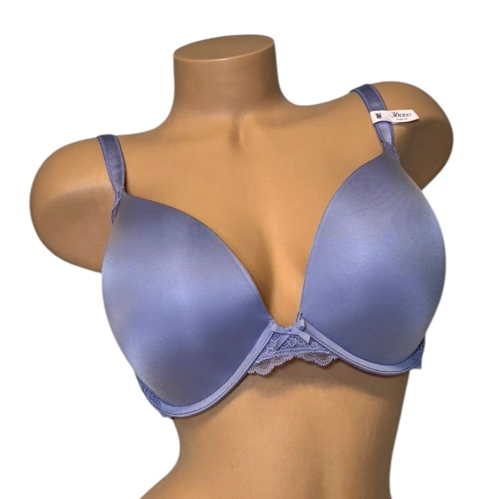 Victoria's Secret 36DDD Dream Angels Push-Up Bra Plunge Lace Lavender Underwire